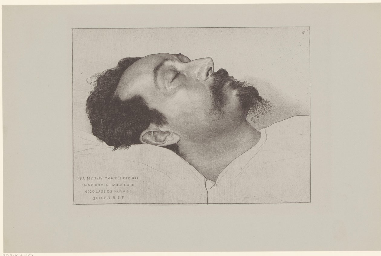 Nicolaas de Roever sul letto di morte da Jan Veth
