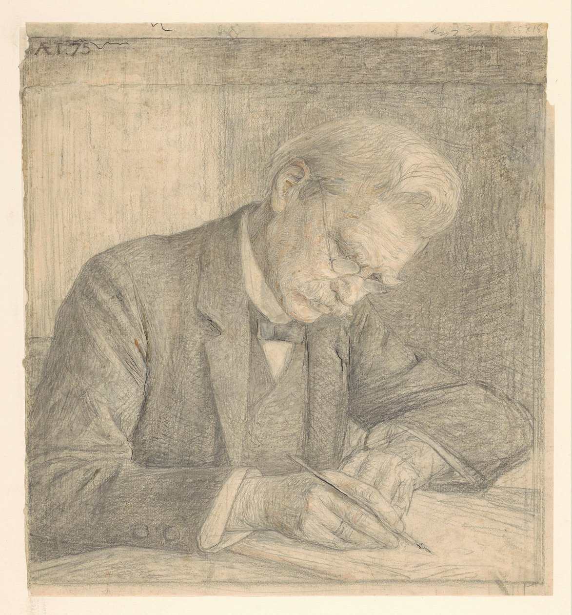 Ritratto di J. van der Vegt, che scrive da Jan Veth