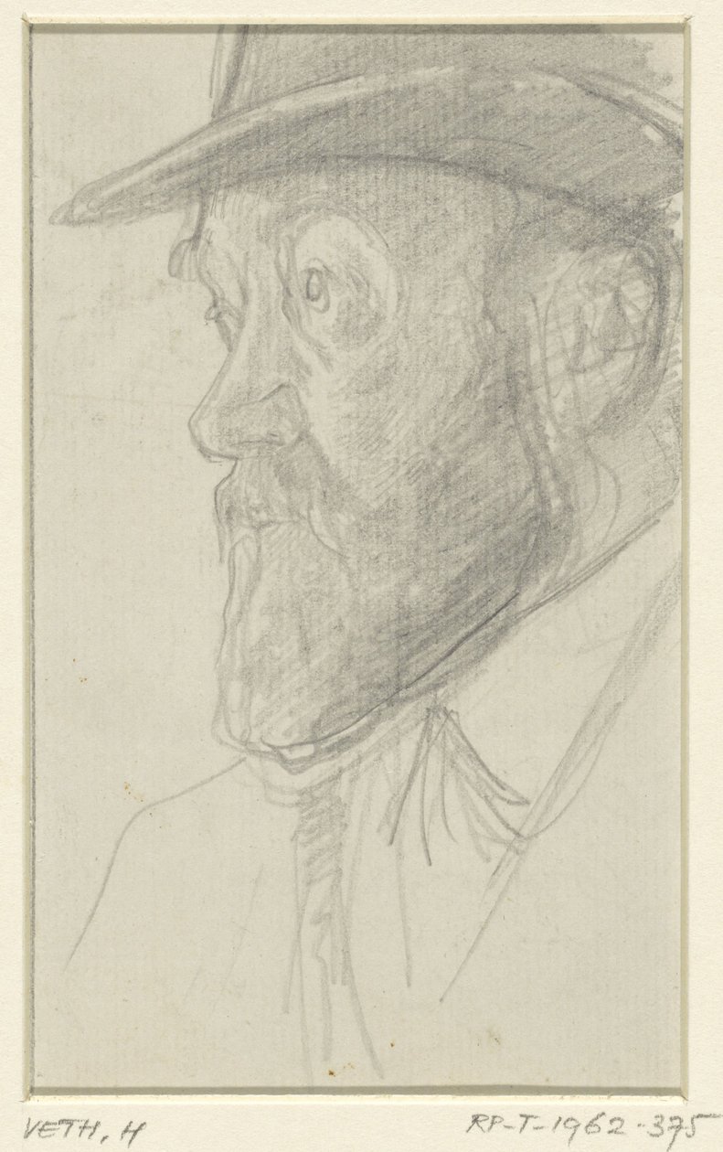Ritratto dello scultore Lambertus Zijl da Jan Veth