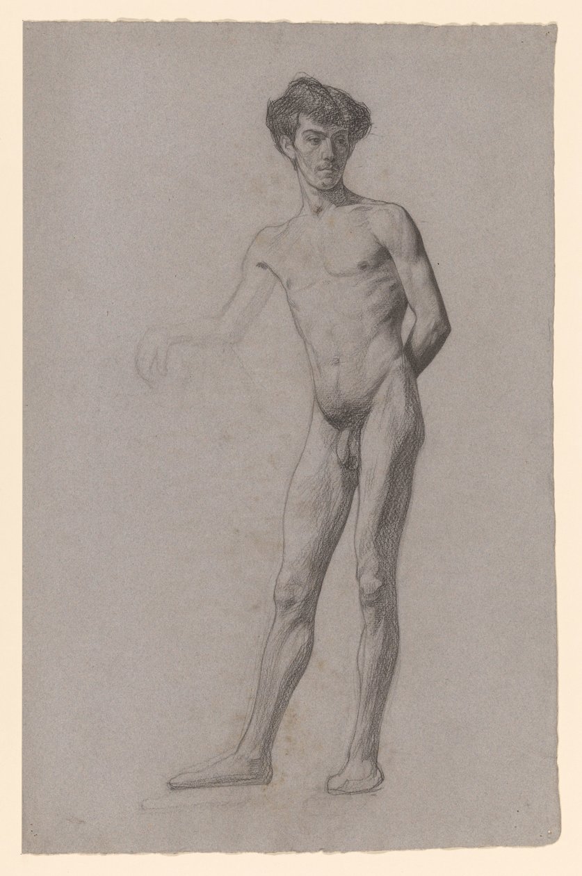 Giovane nudo in piedi da Jan Veth