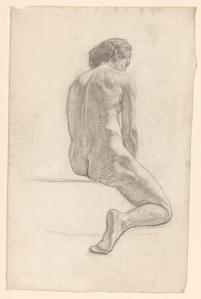 Nudo femminile seduto, visto di schiena da Jan Veth