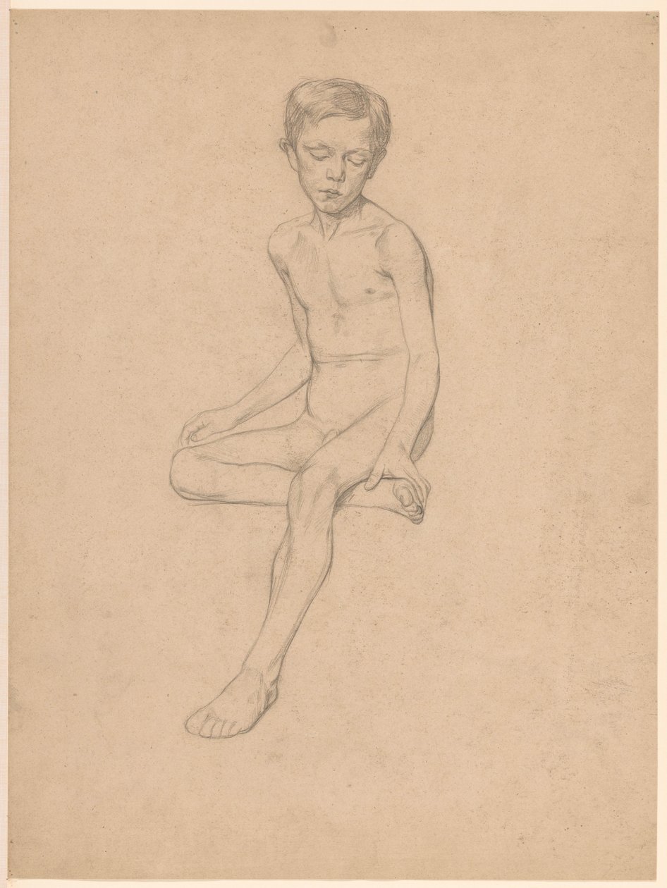 Ragazzo nudo seduto da Jan Veth