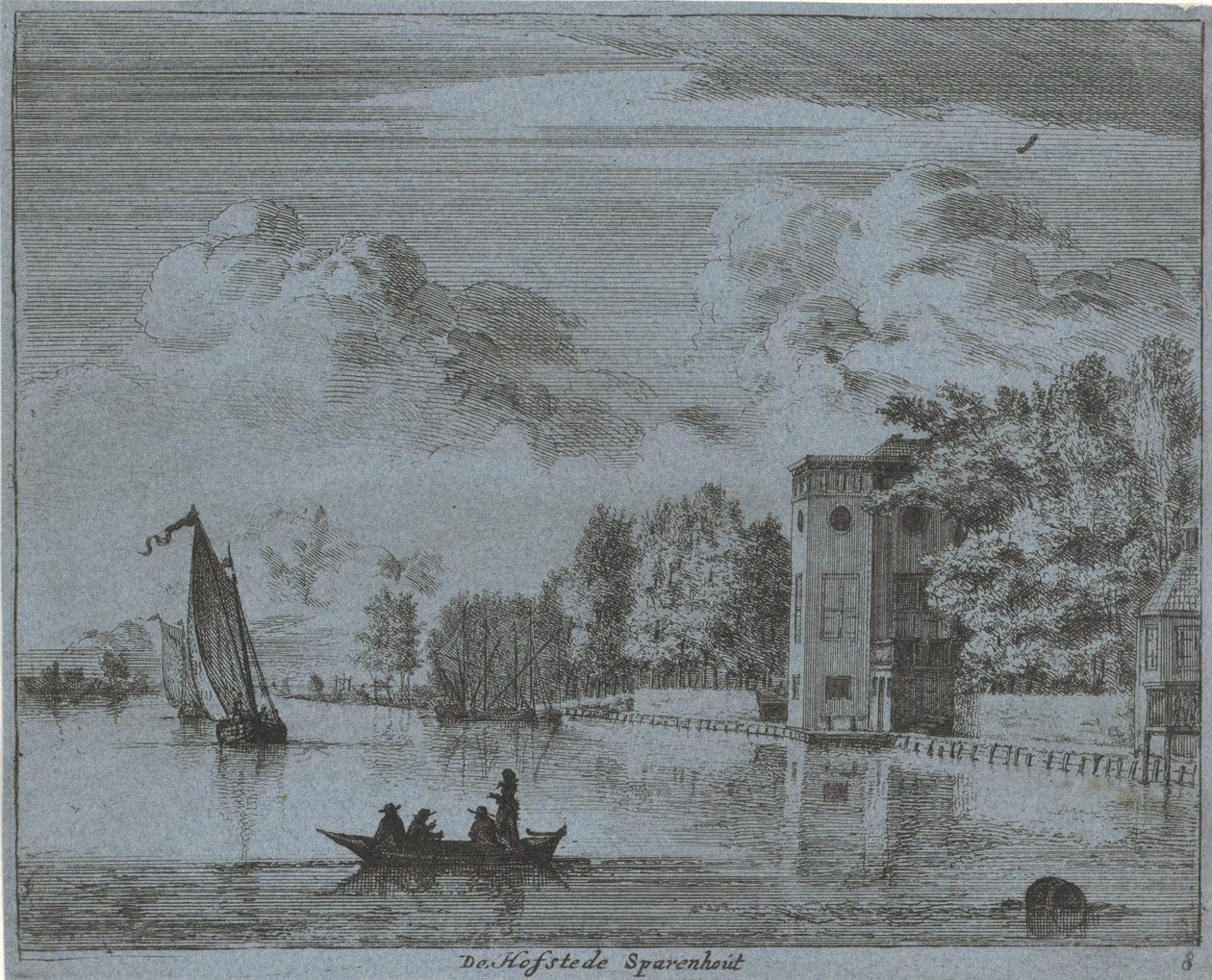 Veduta della tenuta Sparenhout a Haarlem (Paesaggi dei dintorni di Haarlem) da Jan Vincentsz. van der Vinne