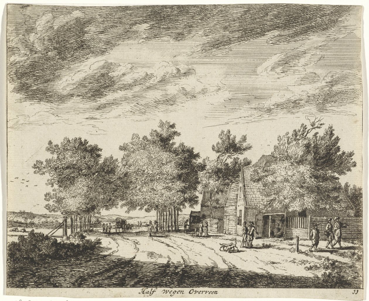 Paesaggio a metà strada tra Overveen da Jan Vincentsz. van der Vinne