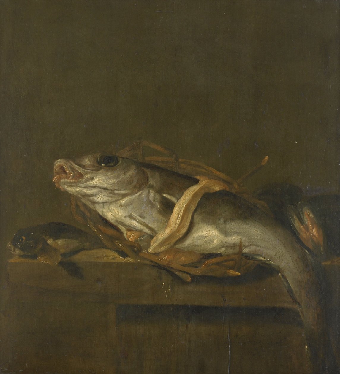 Natura morta con eglefino e gallinella da Jan Vonck