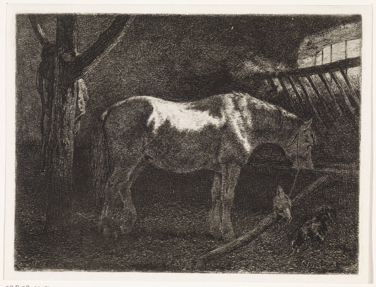 Cavallo nella stalla da Johannes Martinus Vrolijk