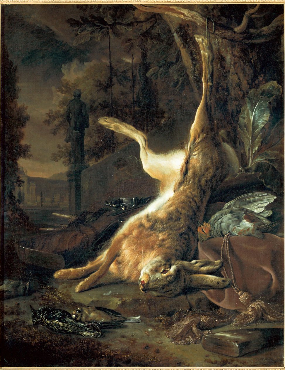 Natura morta con lepre morta da Jan Weenix