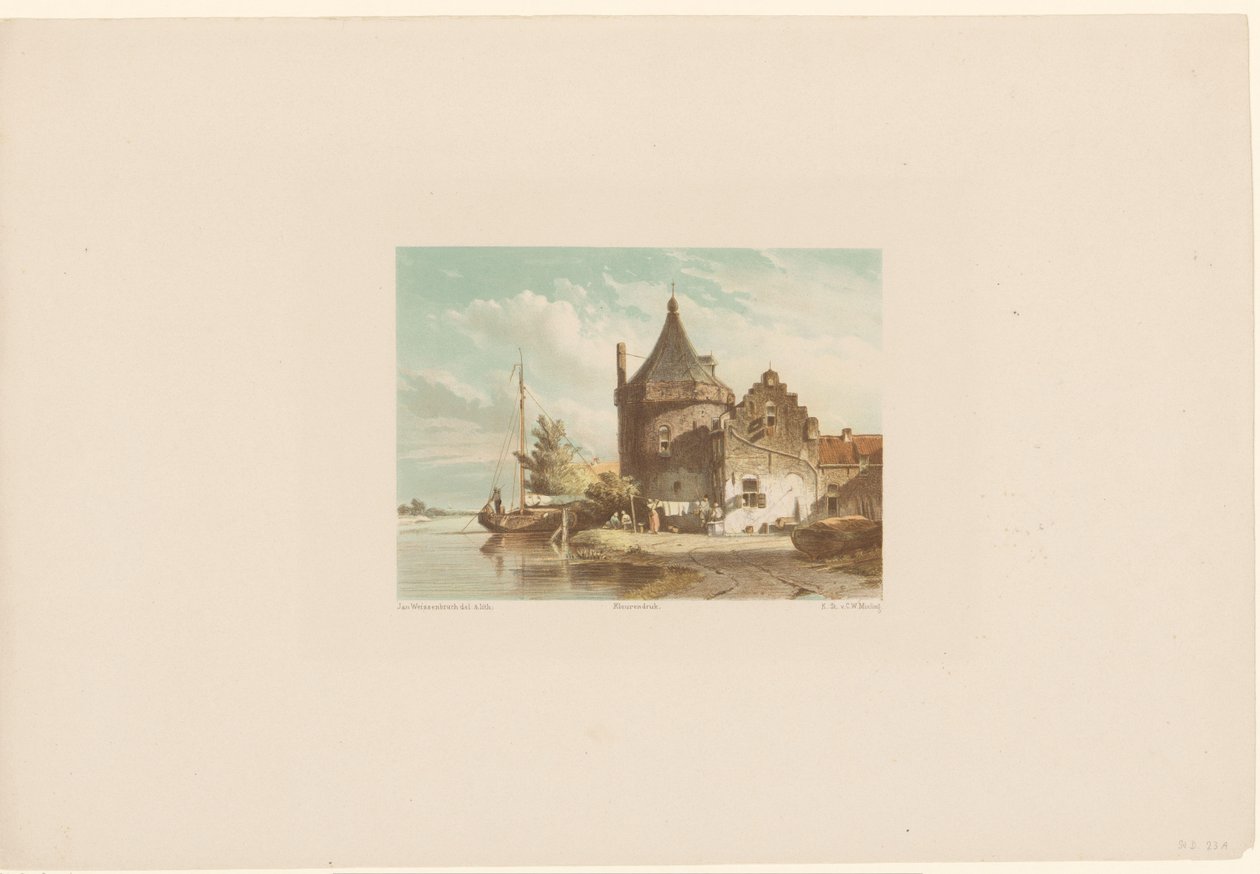 Vista della torre di guardia a Culemborg da Jan Weissenbruch
