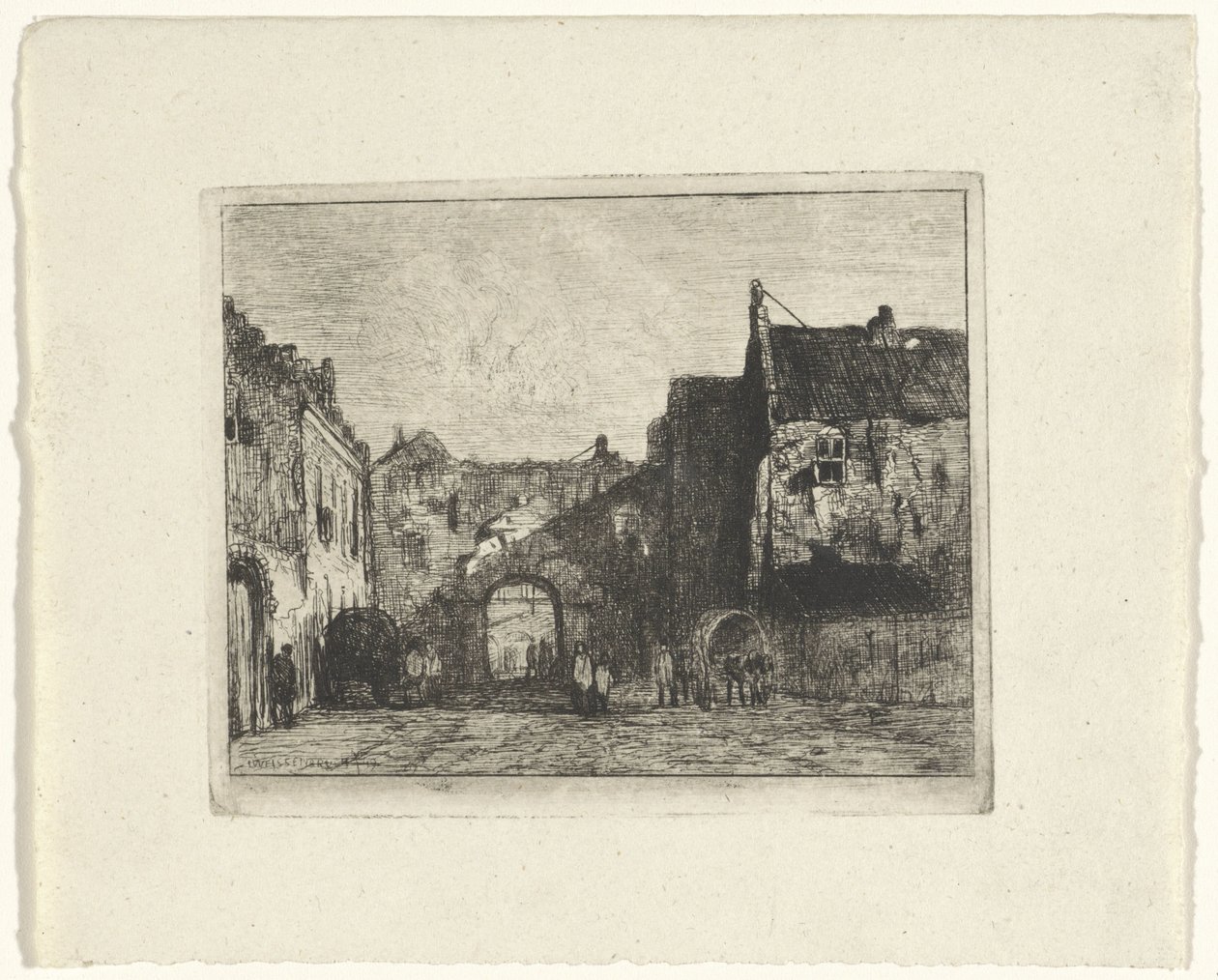 Vista del Binnenhof da Jan Weissenbruch