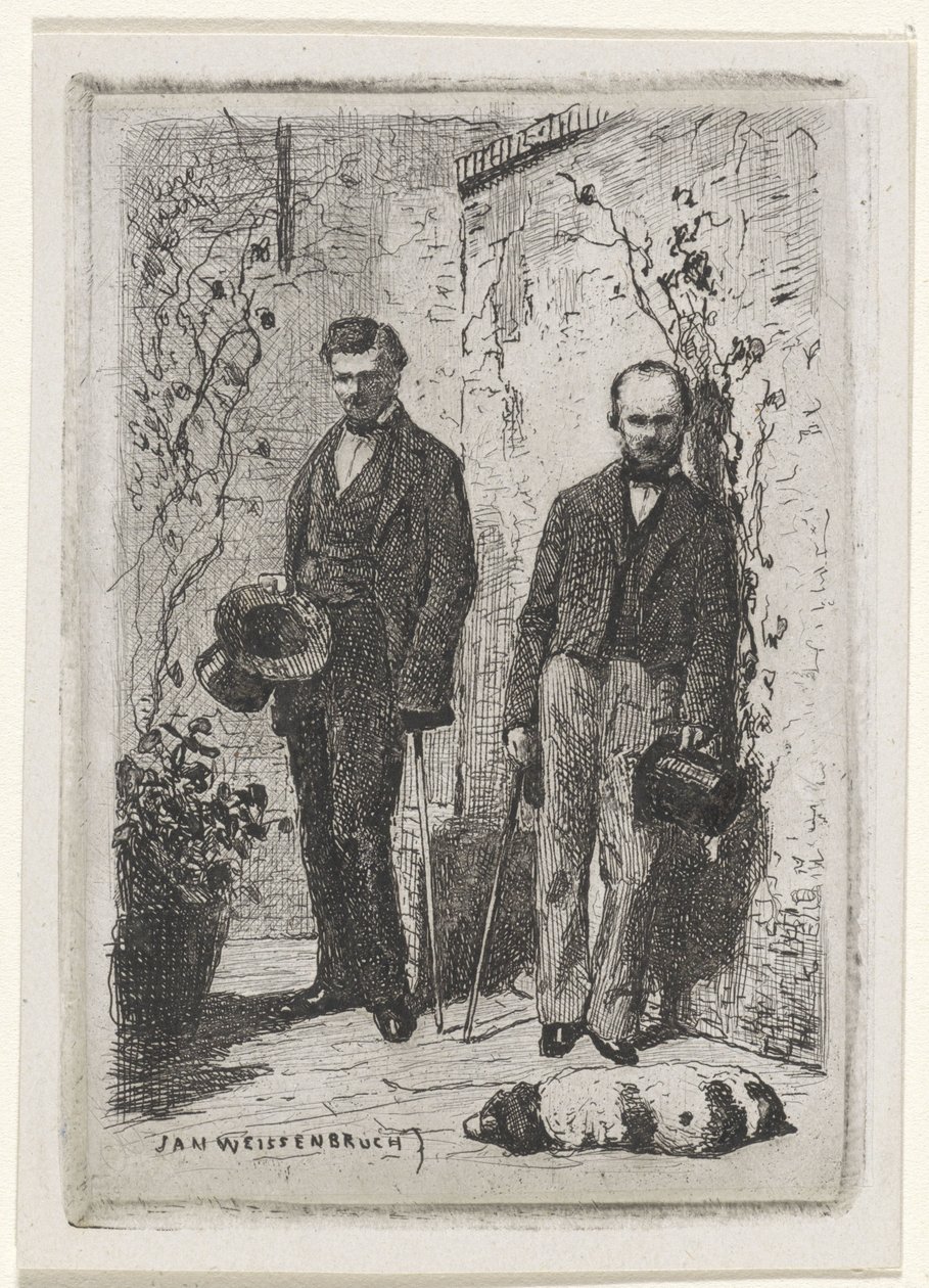 Autoritratto con Frederik Hendrik Weissenbruch da Jan Weissenbruch