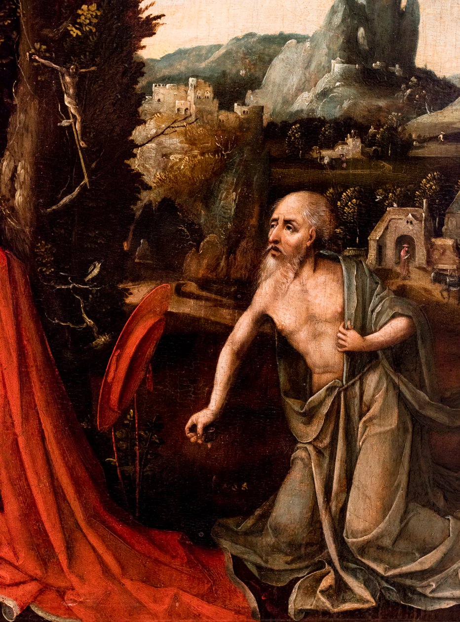 San Girolamo, particolare, inizio XVI secolo (olio su tavola) da Jan Wellens de Cock