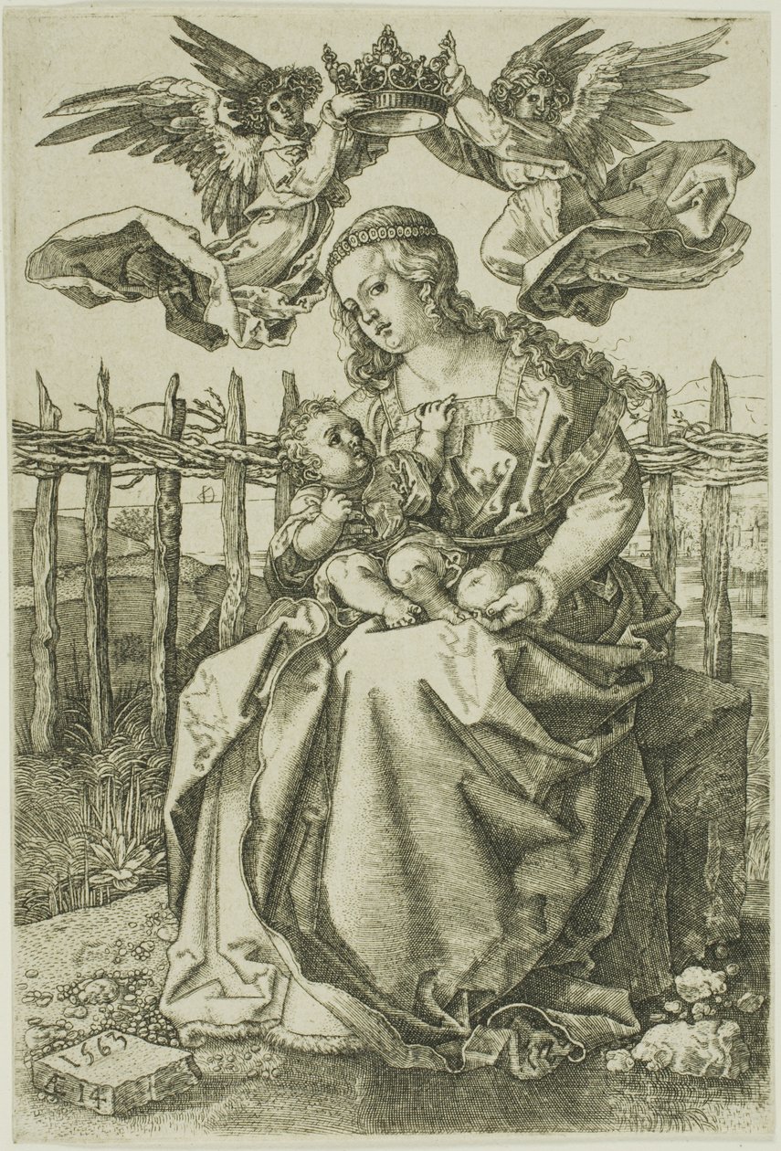Madonna incoronata da due angeli da Jan Wierix