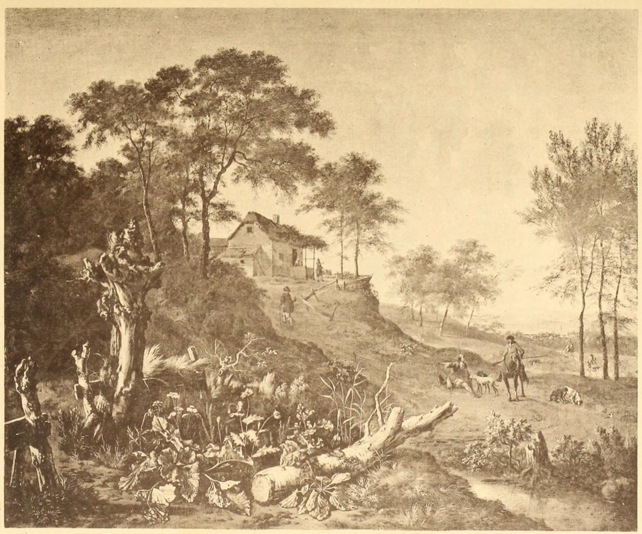 Paesaggio con casa colonica da Jan Wijnants