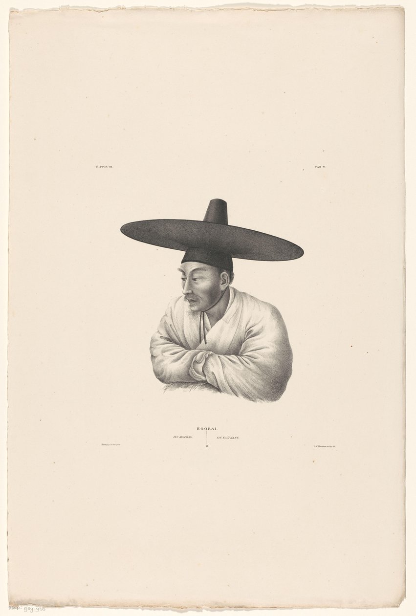 Ritratto di un mercante coreano Koorai / Un mercante / Ein Kaufmann (titolo sull