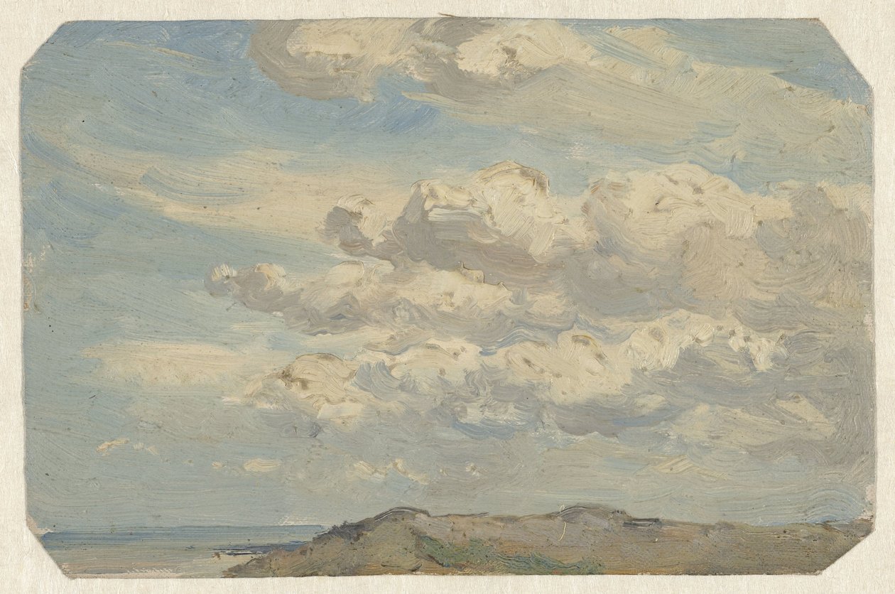 Cima della duna con il mare a sinistra da Jan Willem van Borselen
