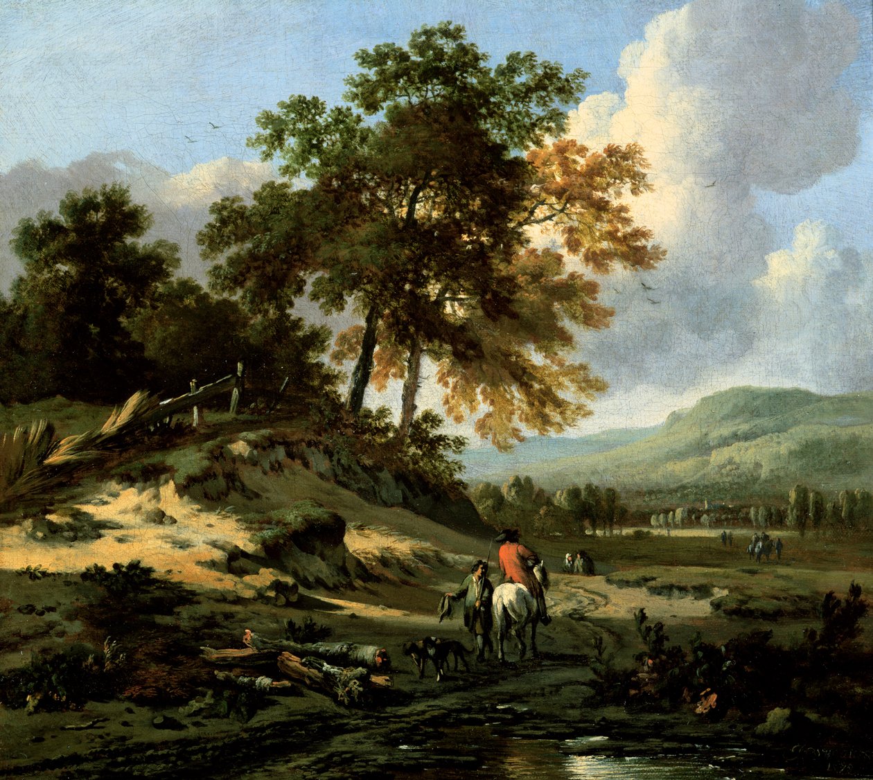 Paesaggio con figure, 1679 da Jan Wiynants