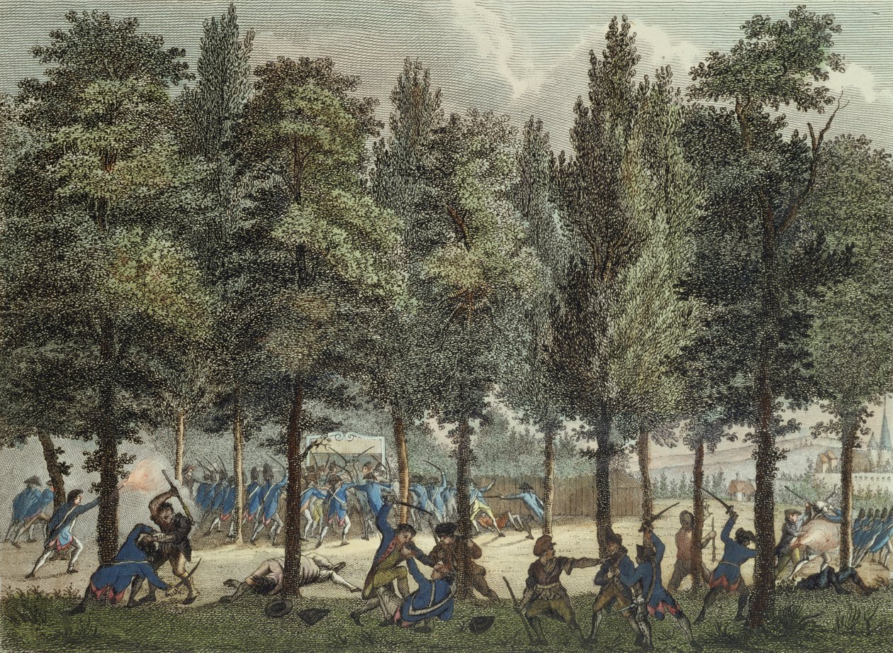 I marsigliesi sugli Champs-Elysees, 30 giugno 1792, inciso da Reinier Vinkeles (1741-1816) e Daniel Vrydag (1765-1822) da Jan after Bulthuis