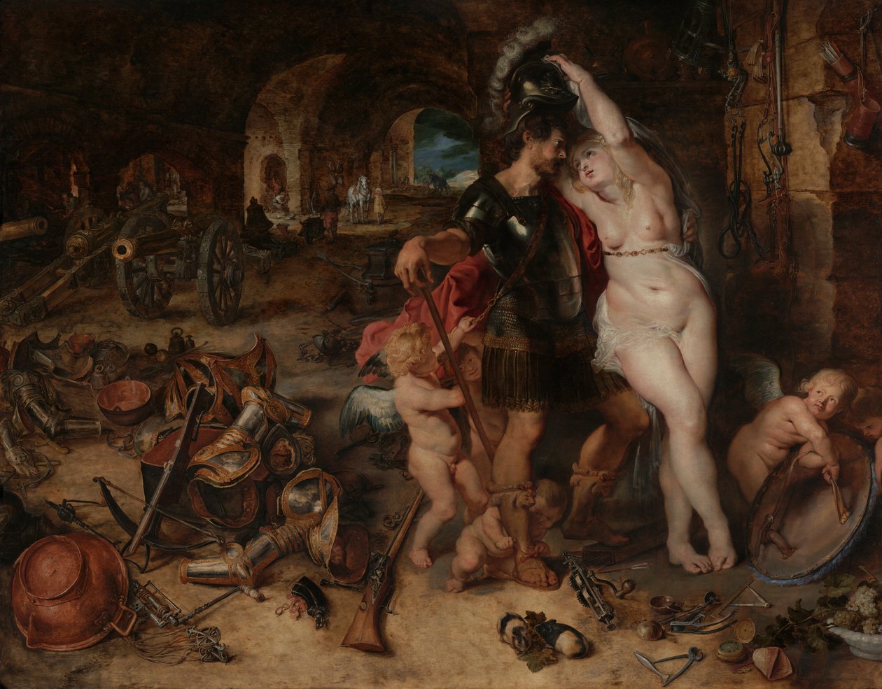 Il ritorno dalla guerra: Marte disarmato da Venere, c.1610-2 da Jan and Rubens, P.P. Brueghel