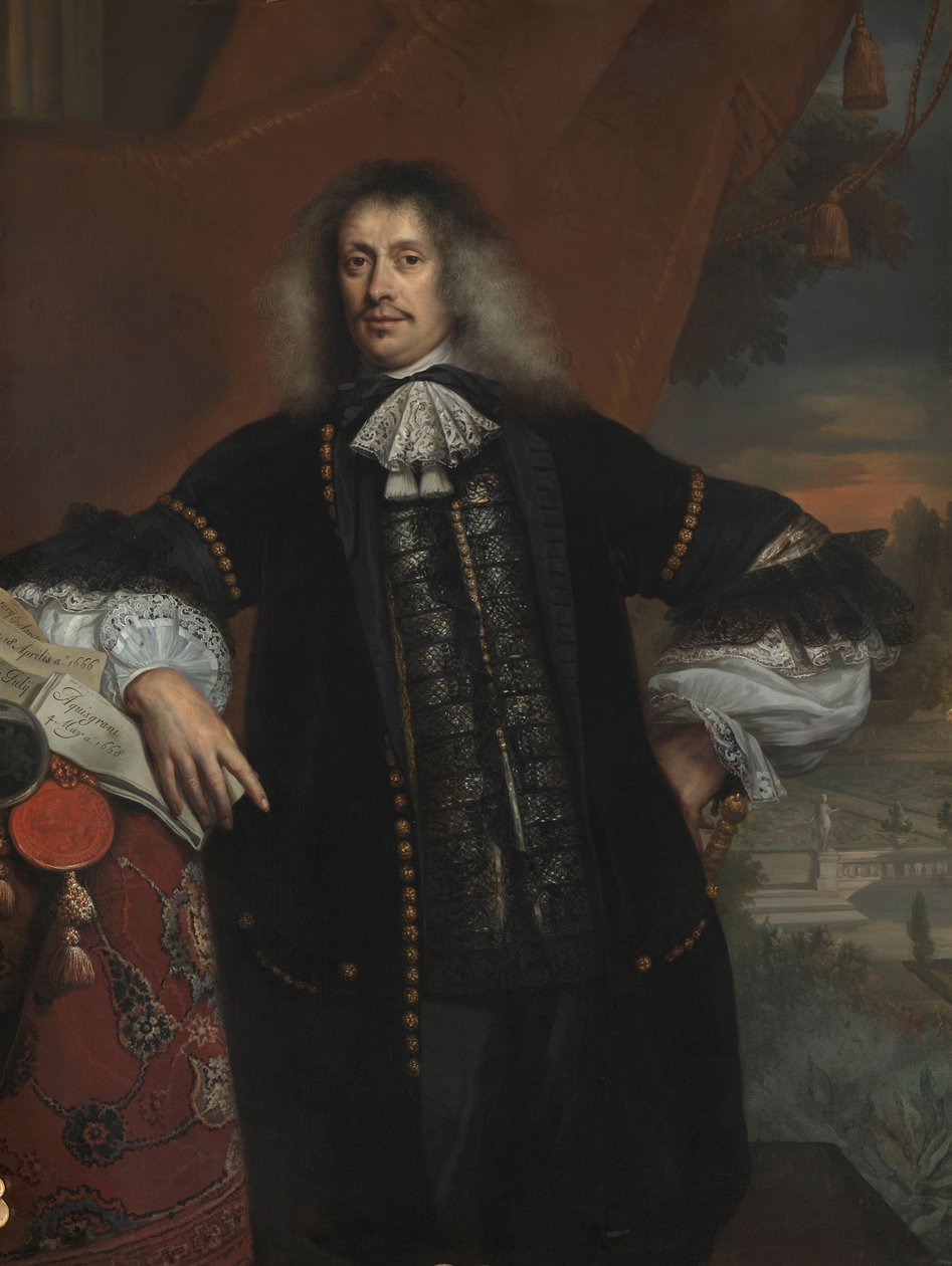 Hieronymus van Beverningk (1614-1690). Signore di Teylingen. Tesoriere del governo, 1670 da Jan de Baen