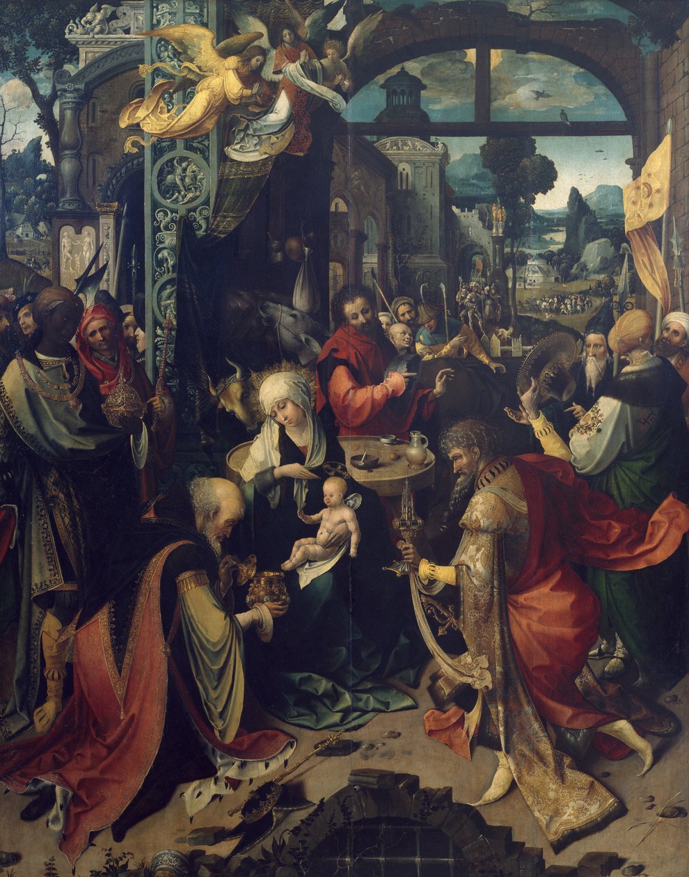 Nascita di Gesù, pannello centrale del trittico da Jan de Beer