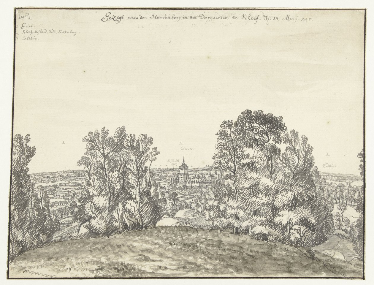 Vista di Sterrenberg su Kleef da Jan de Beijer