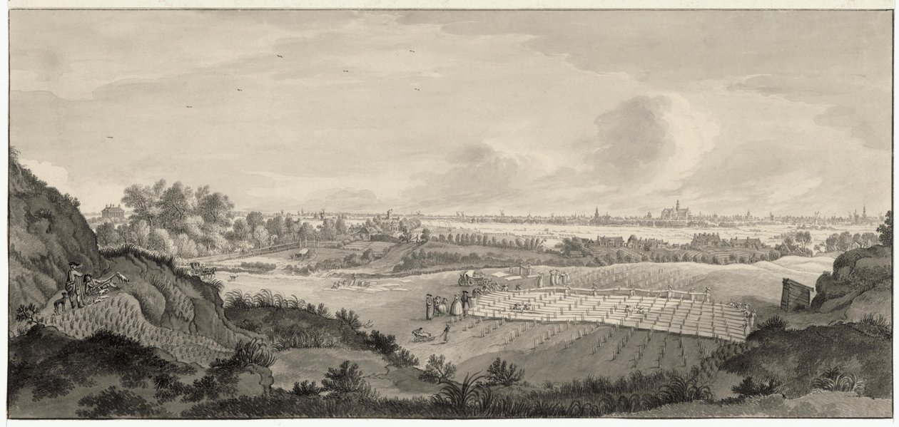 Vista dei campi di sbiancamento di Bloemendaal con Haarlem in lontananza da Jan de Beijer