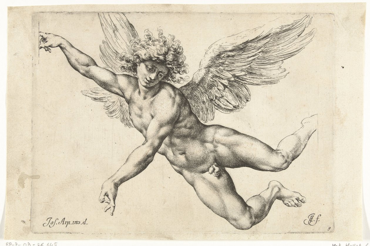 Studio per un angelo nudo e volante da Jan de Bisschop