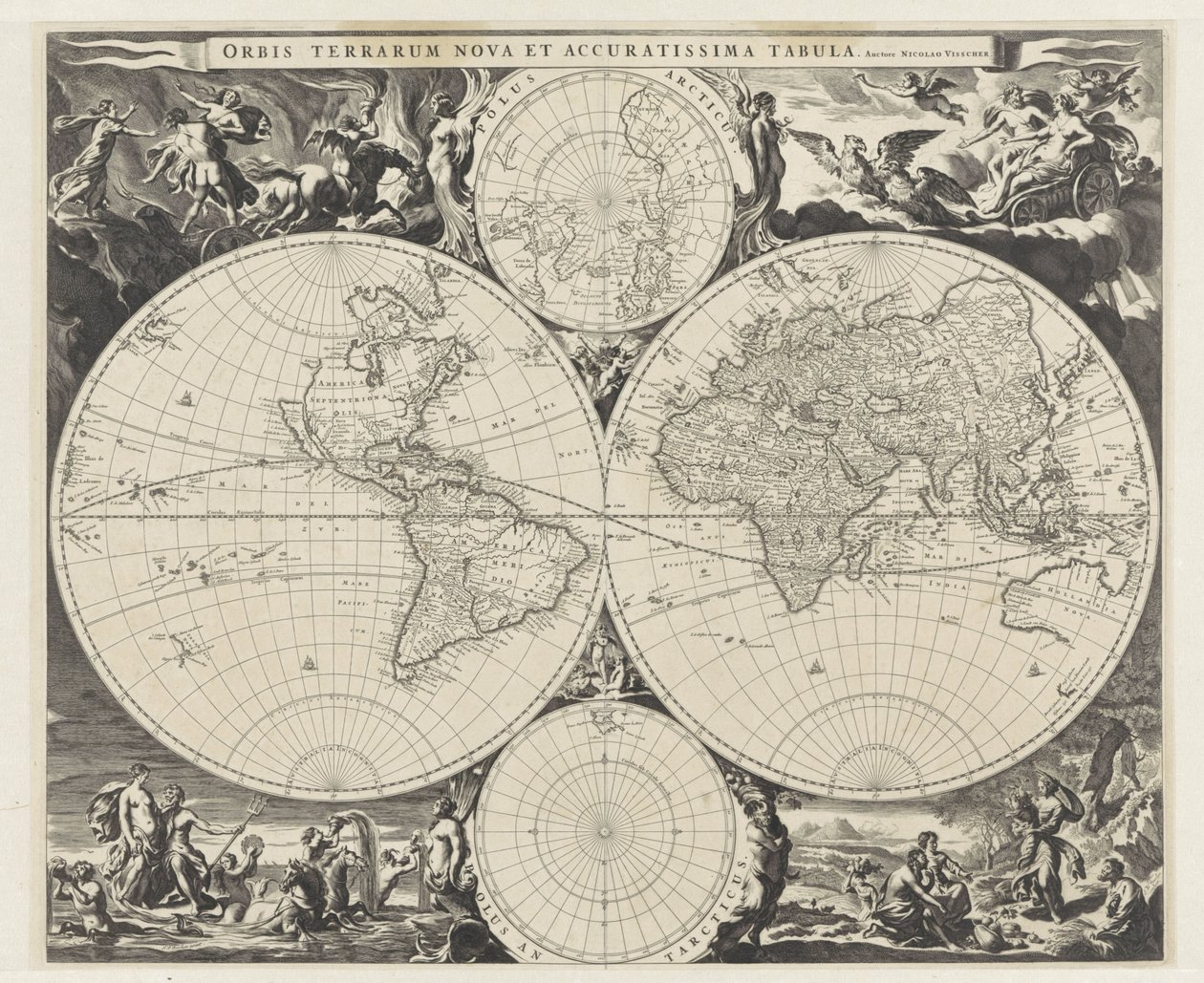 Mappa del mondo da Jan de Visscher