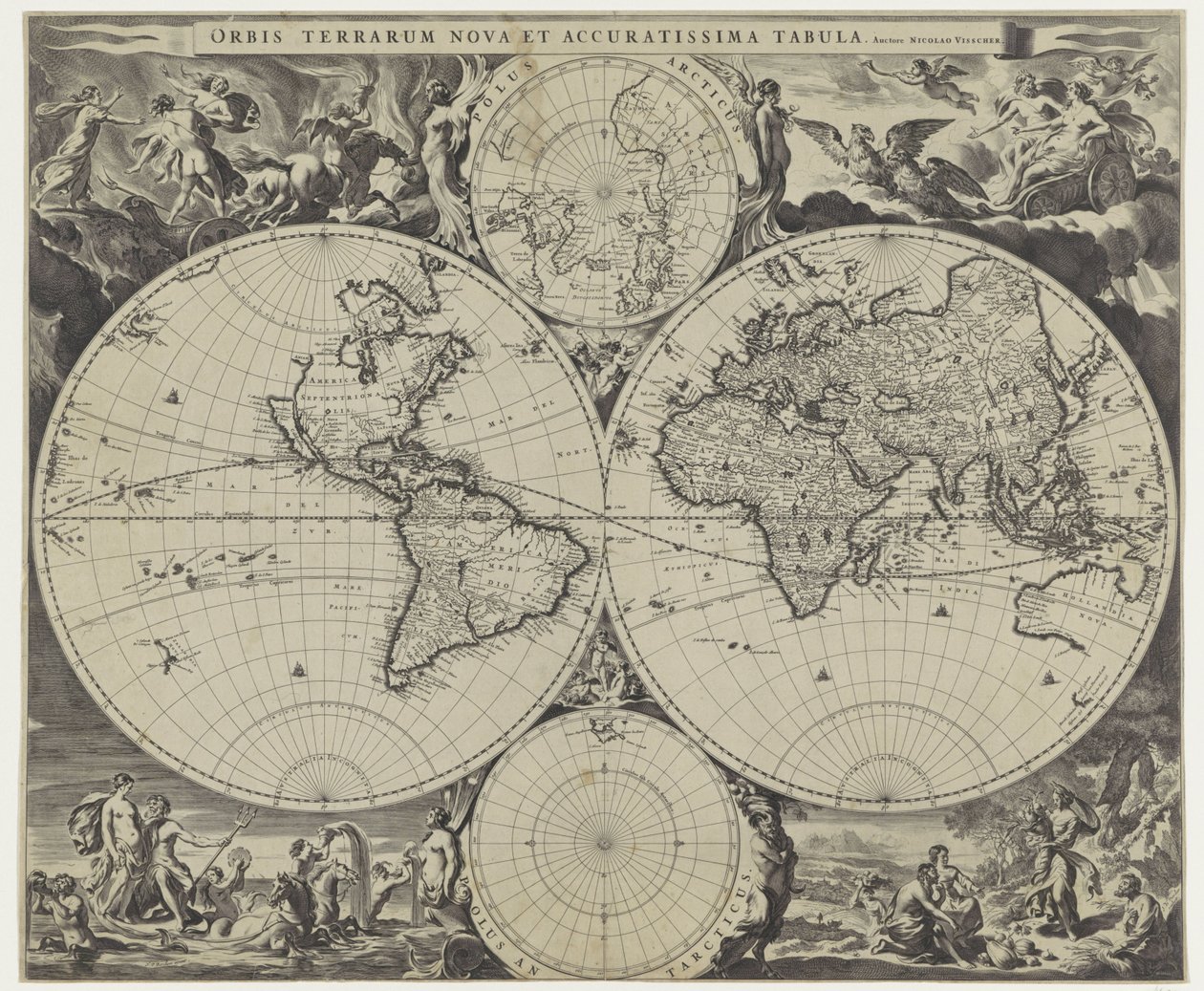 Mappa del mondo da Jan de Visscher