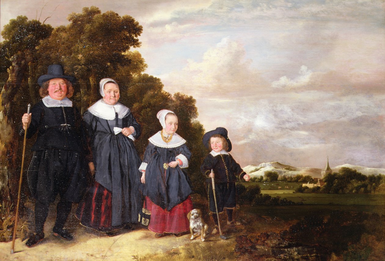 Ritratto di gruppo di una famiglia da Jan or Johannes Hals
