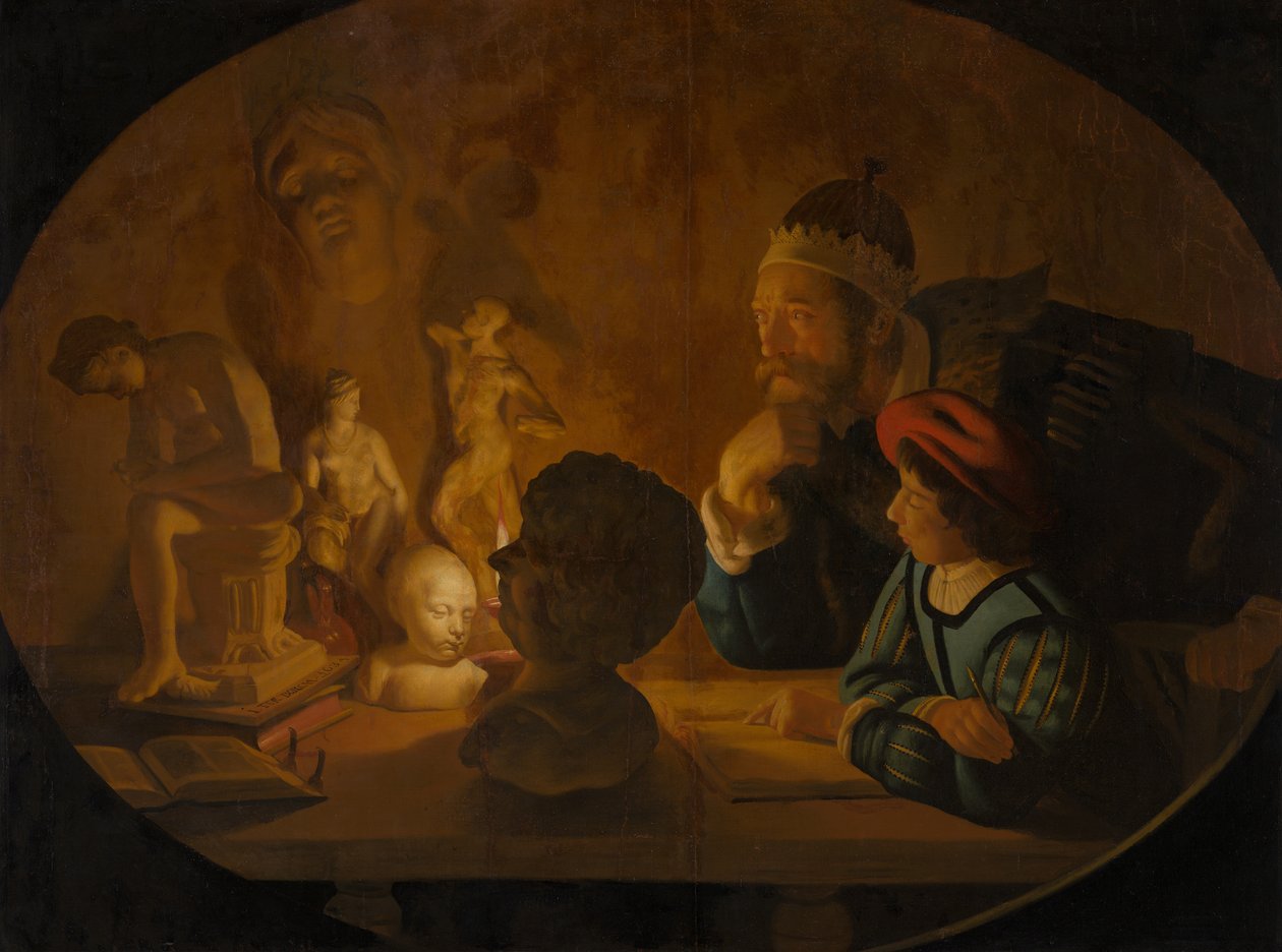 La lezione di disegno, 1634 da Jan ter Borch or Terborch