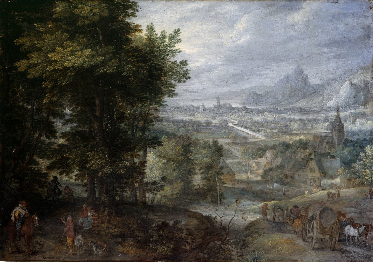 Paesaggio boscoso da Jan the Elder Brueghel