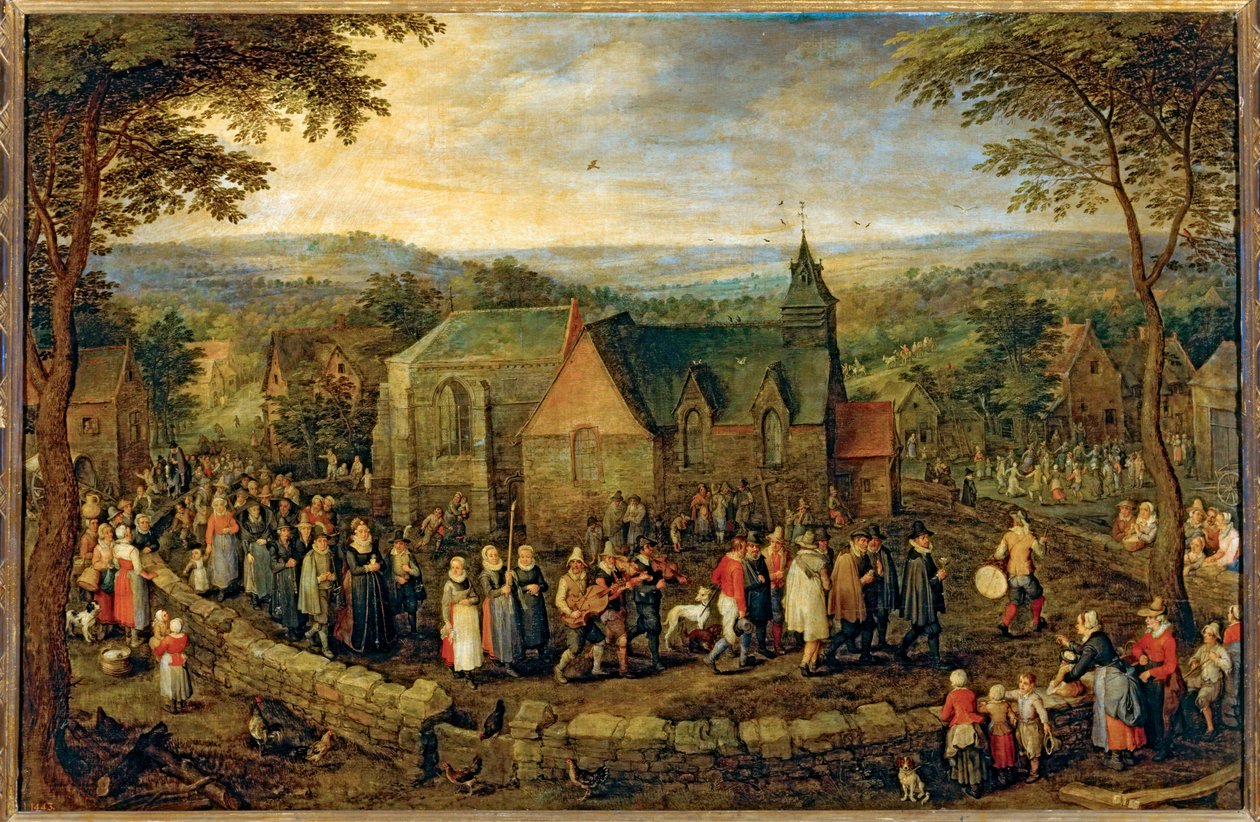 Matrimonio in campagna... (olio su tela) da Jan the Elder Brueghel
