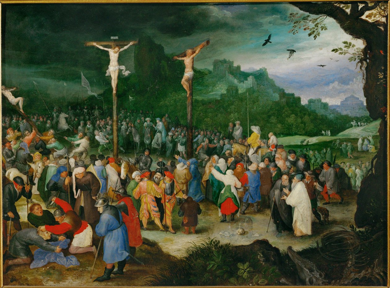 Crocifissione (dipinto su rame) da Jan the Elder Brueghel