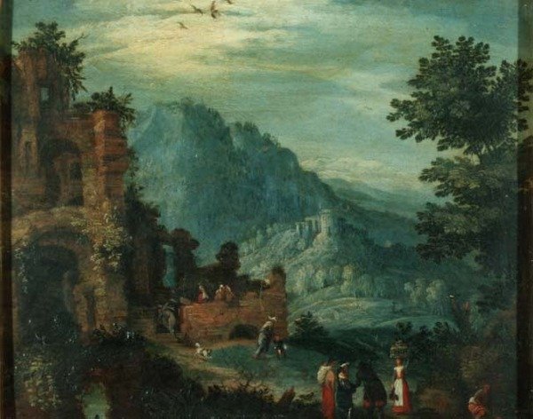 Paesaggio con rovine classiche da Jan the Elder Brueghel