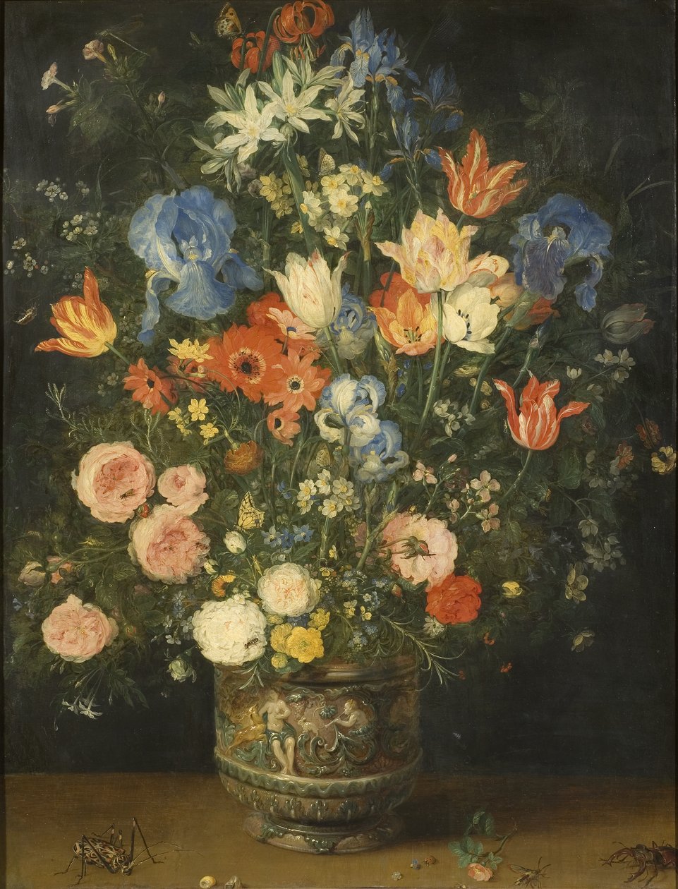 Natura morta con fiori in un vaso scolpito, c.1620-24 da Jan the Elder Brueghel