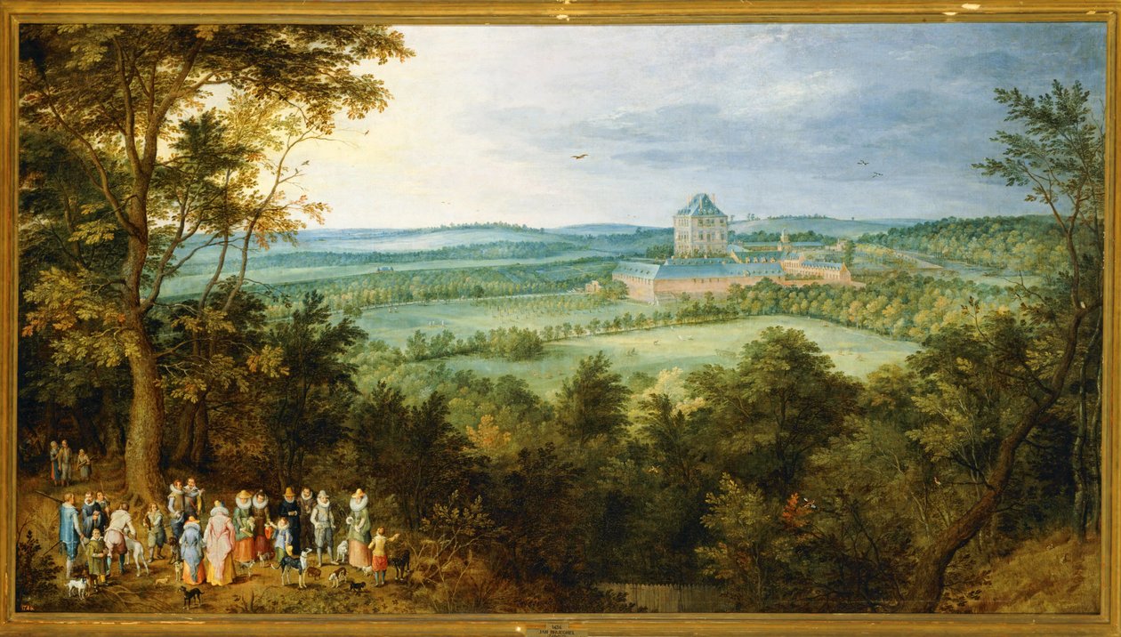 Gli arciduchi vanno a caccia... (dipinto su tela) da Jan the Elder Brueghel