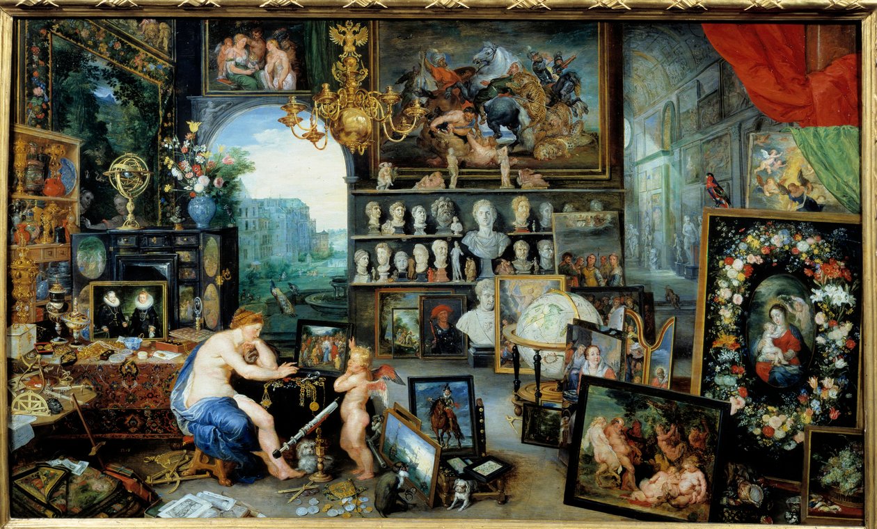 La vista. Allegoria dei cinque sensi, dipinto di Jan I Brueghel detto De Velours (1568-1625) da Jan the Elder Brueghel