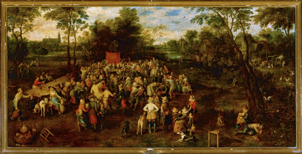 Banchetto di nozze ... (pittura su tela) da Jan the Elder Brueghel