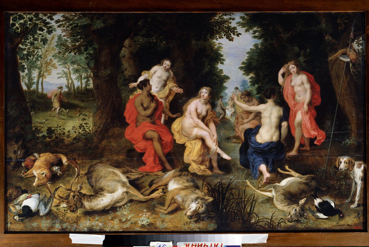 Il riposo di Diana durante la caccia da Jan the Elder Brueghel