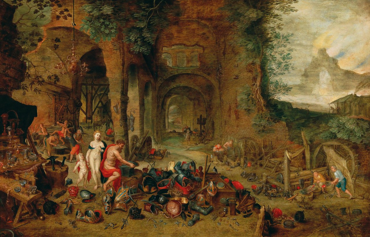 Venere nella fucina di Vulcano da Jan the Younger (workshop) Brueghel
