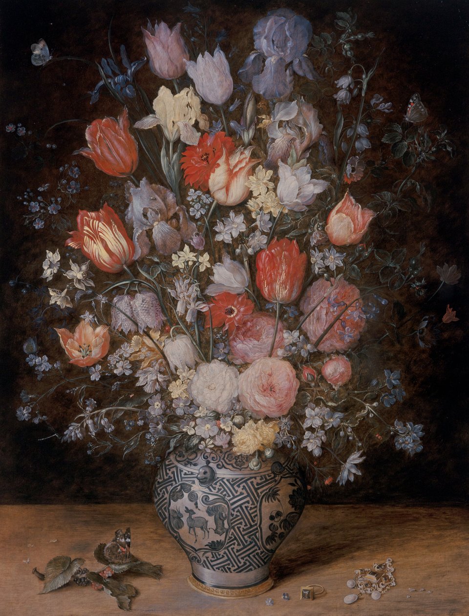 Natura morta di fiori in una vasca di legno da Jan the Younger Brueghel