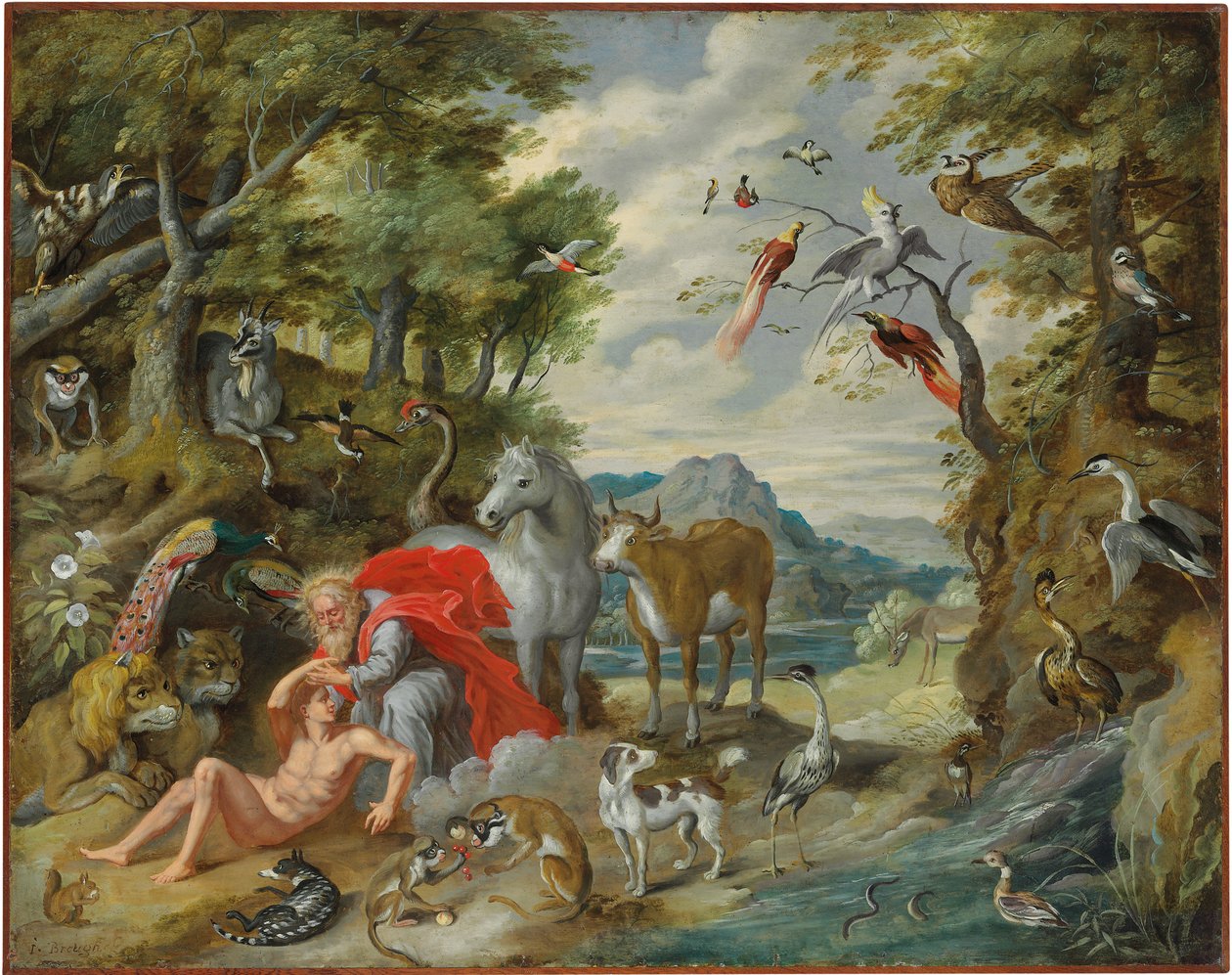 La creazione di Adamo, dalla Storia di Adamo ed Eva da Jan Brueghel the Younger
