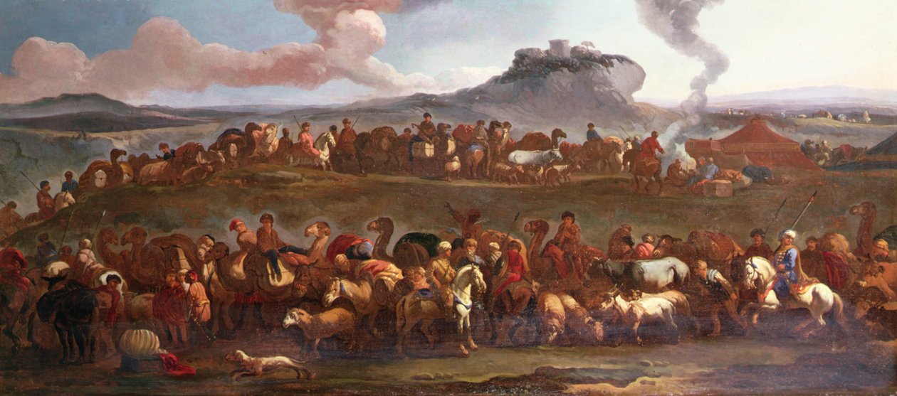 Una carovana turca in un paesaggio da Jan van (attr. to) Huchtenburgh