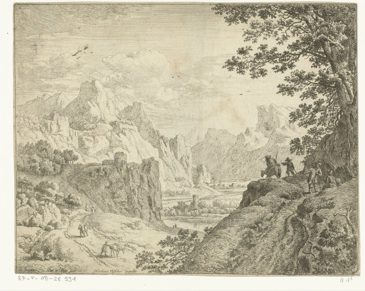 Paesaggio fluviale con viaggiatori da Jan van Aken