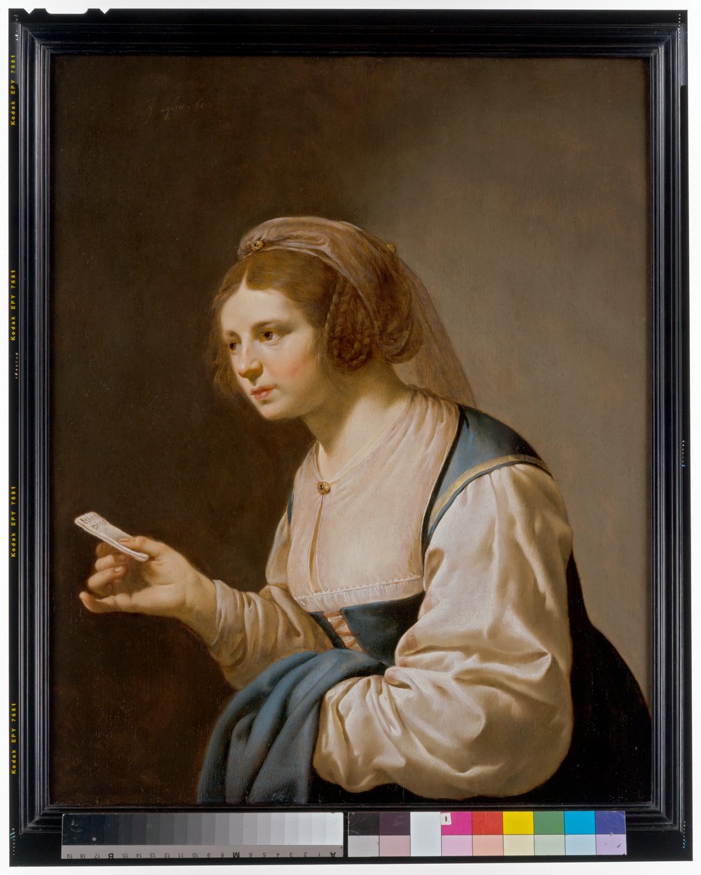 Una giovane ragazza con una lettera da Jan van Bijlert or Bylert