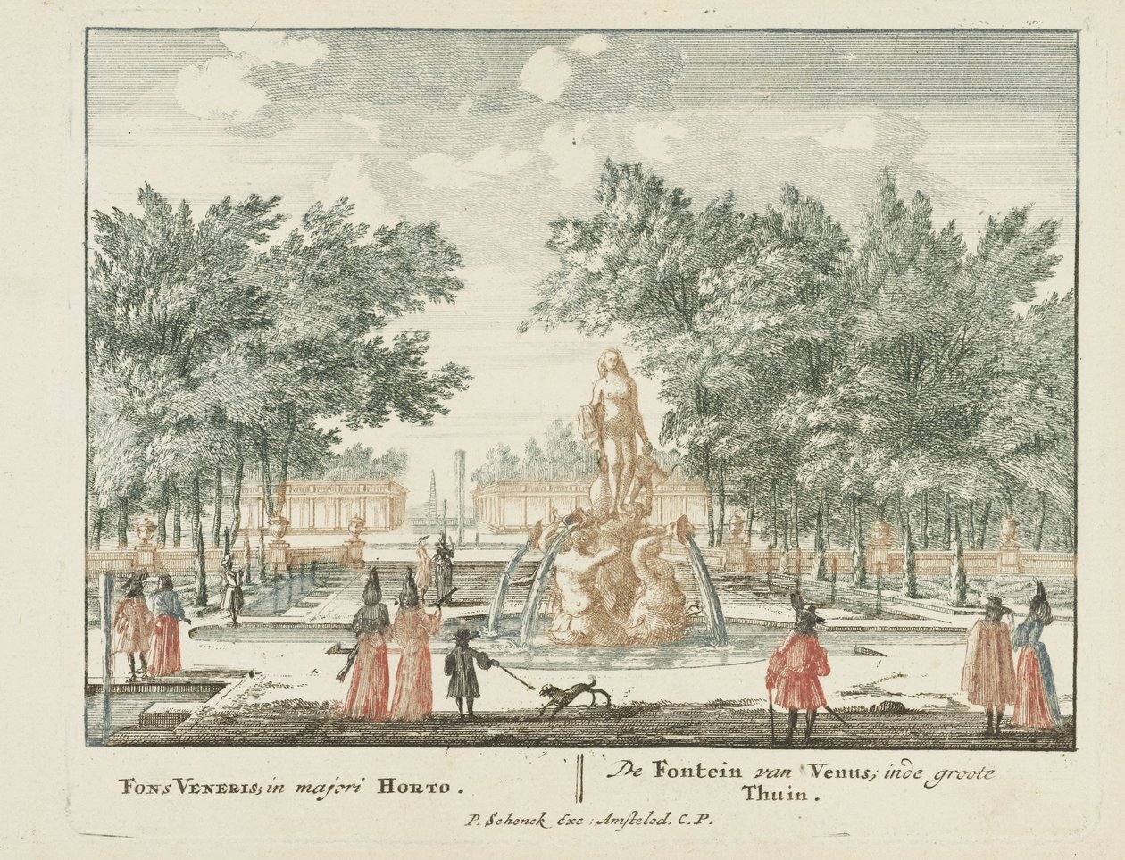 La fontana di Venere nel grande giardino del Palazzo Het Loo da Jan van Call (I)