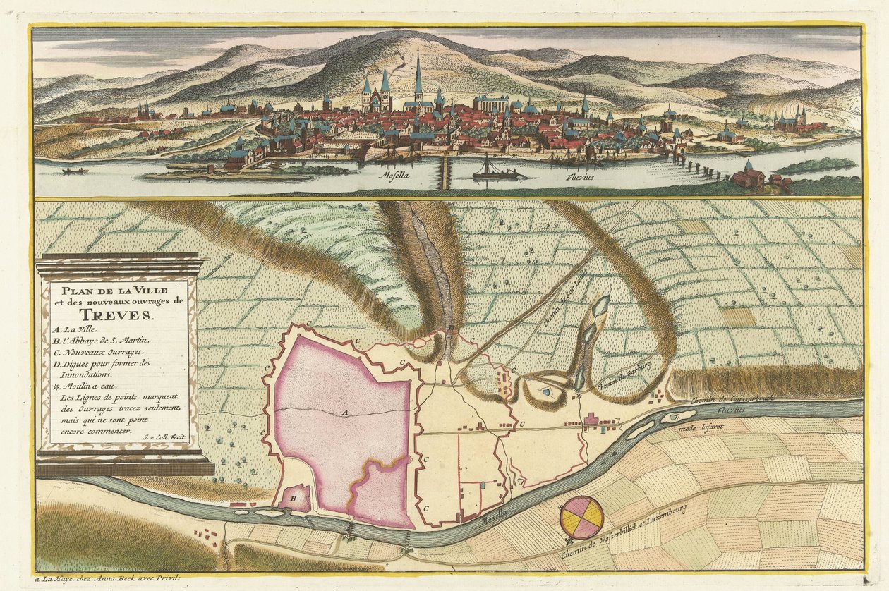 Pianta di Treviri, 1704 da Jan van Call (II)