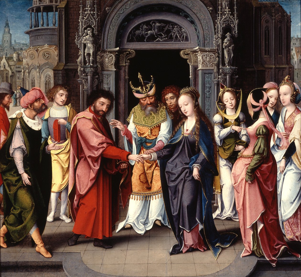 Il matrimonio della Vergine da Jan van Dornicke