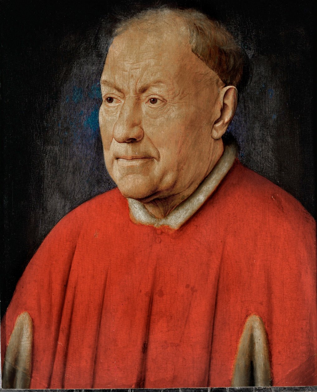 Il cardinale Niccolò Albergati, inviato papale nei Paesi Bassi spagnoli ... (olio su legno di quercia) da Jan van Eyck